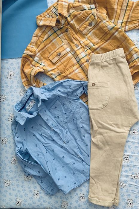 Mega Paka 92/98 ubranka chlopięce bluza, spodnie, koszula