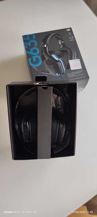 Logitech G G635 Conjunto de auscultadores e microfone acoplado Preto,