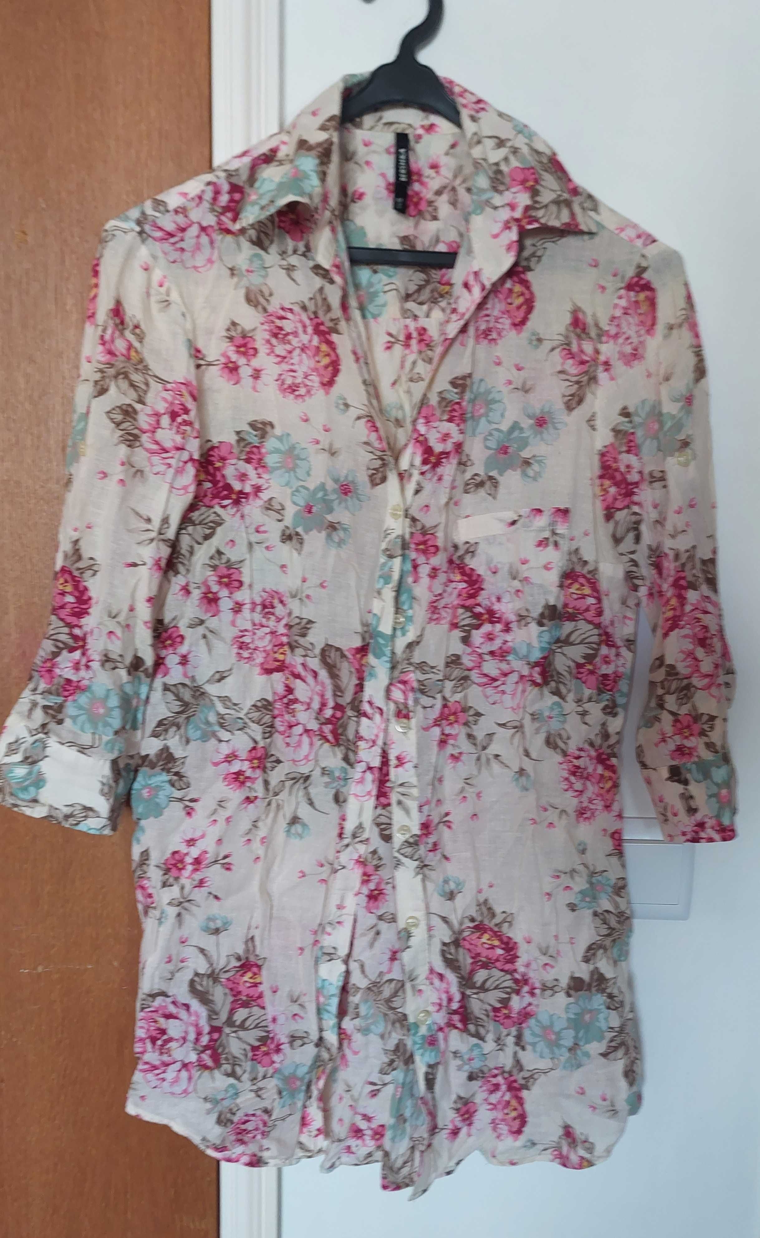 Camisa Rosas Bershka