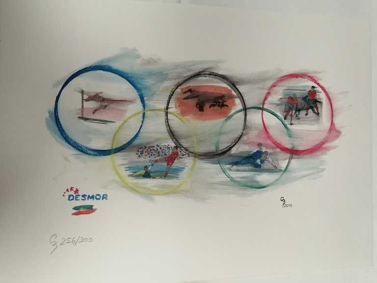 12 gravuras de Desporto / Jogos (256 / 300) de 2012 da Desmor