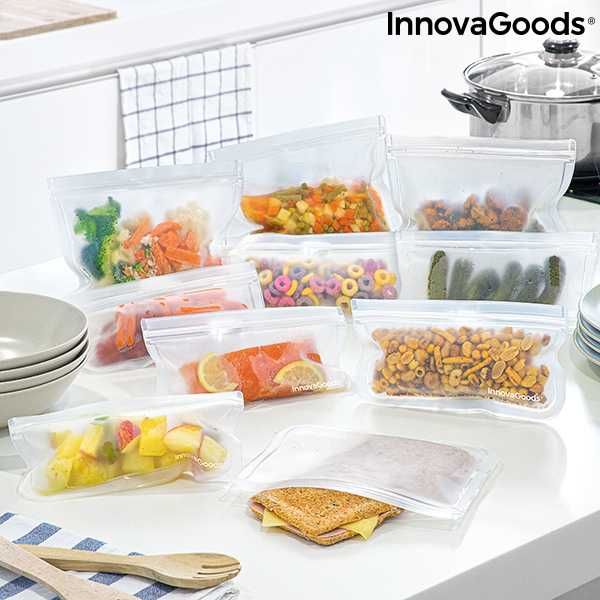 Conjunto de Sacos Reutilizáveis para Alimentos Fresco - 10 Peças