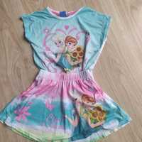 107->komplet t-shirt i spódniczka DISNEY sisters FROZEN r.104/110 4-5Y