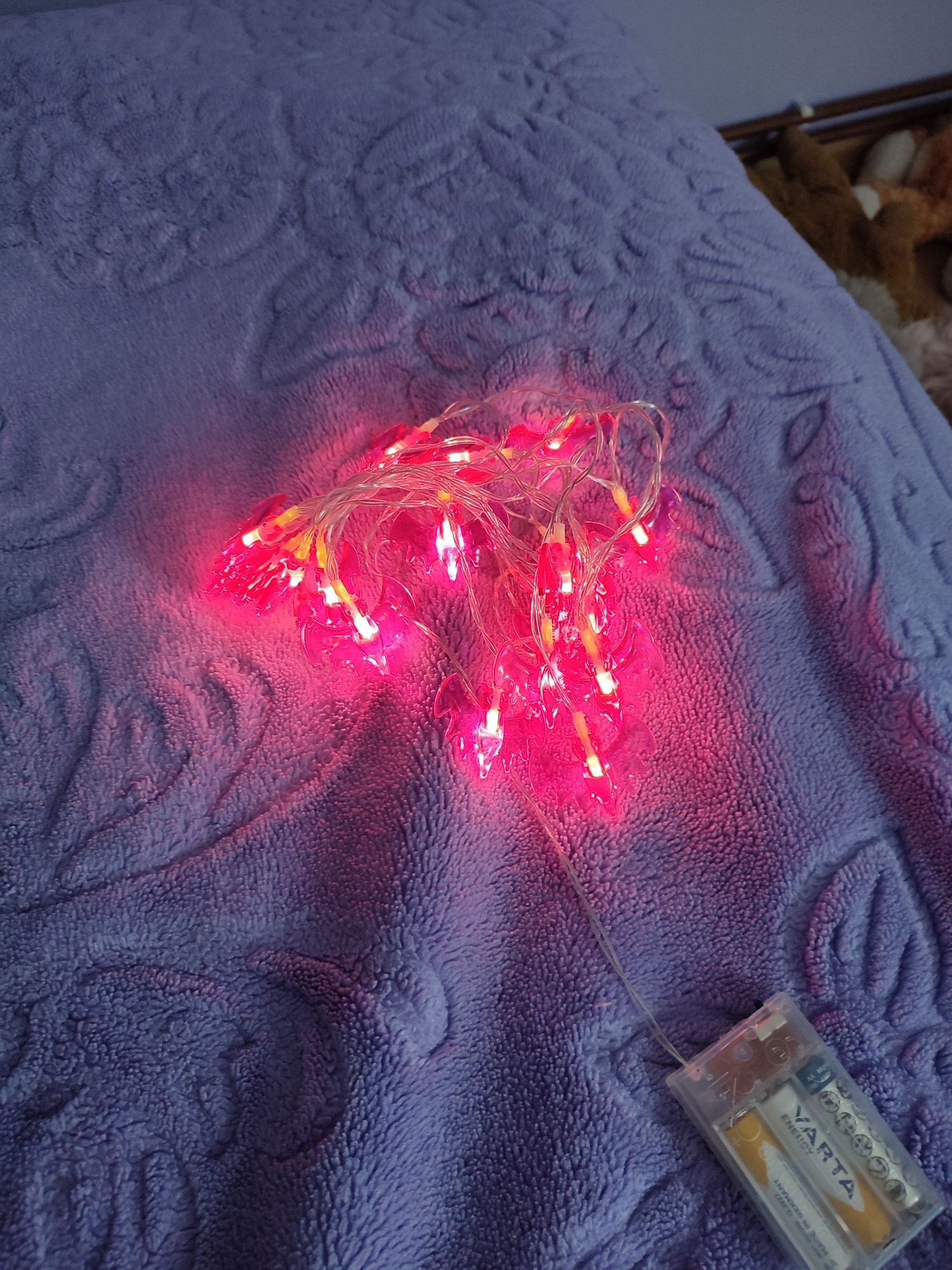 Światełka LED światło nietoperze różowy nowe
