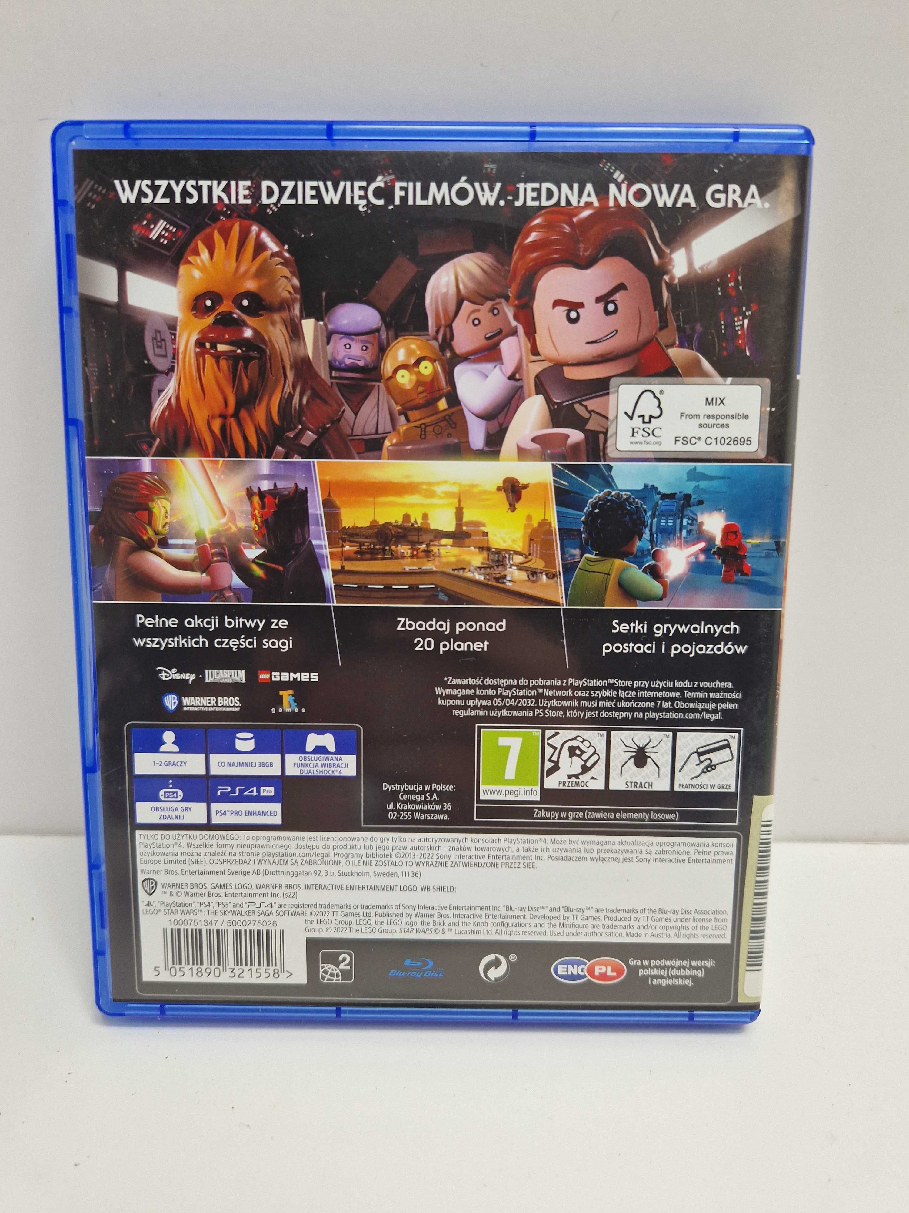 Gra Lego gwiezdne wojny saga skywalerków PlayStation 4