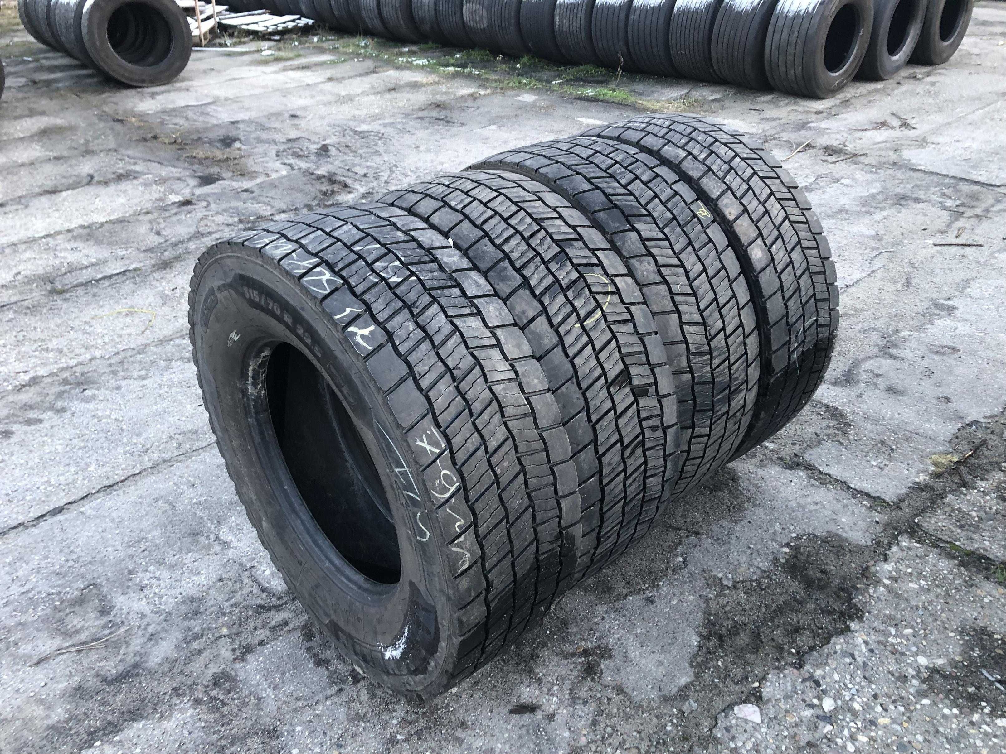 Opony Używane Ciężarowe 315/70r22.5 Michelin Xmulti D BEZ NAPRAW