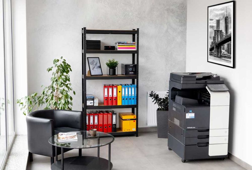 NOWY Regał magazynowy 3w1 metalowy czarny 180x90x40 5 półek