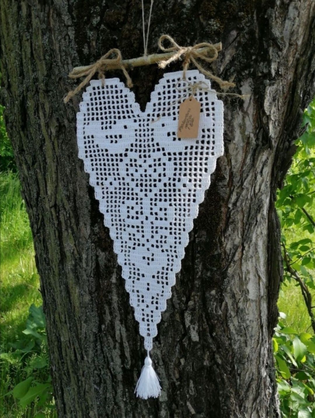 Serce na szydełku, handmade,  serce,