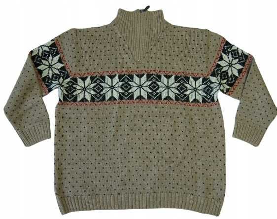 ROVER LAKES XL 54 sweter męski ciepły wełna 30% 6N34