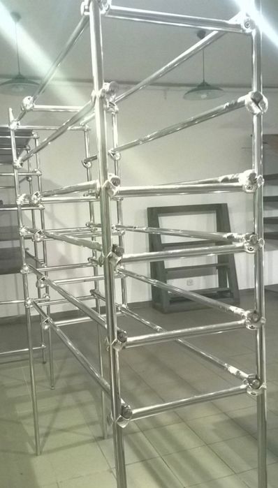 Regał system rura chrom fi25,