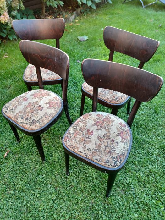 Oryginalne krzesła tapicerowane Thonet lata 30-te vintage
