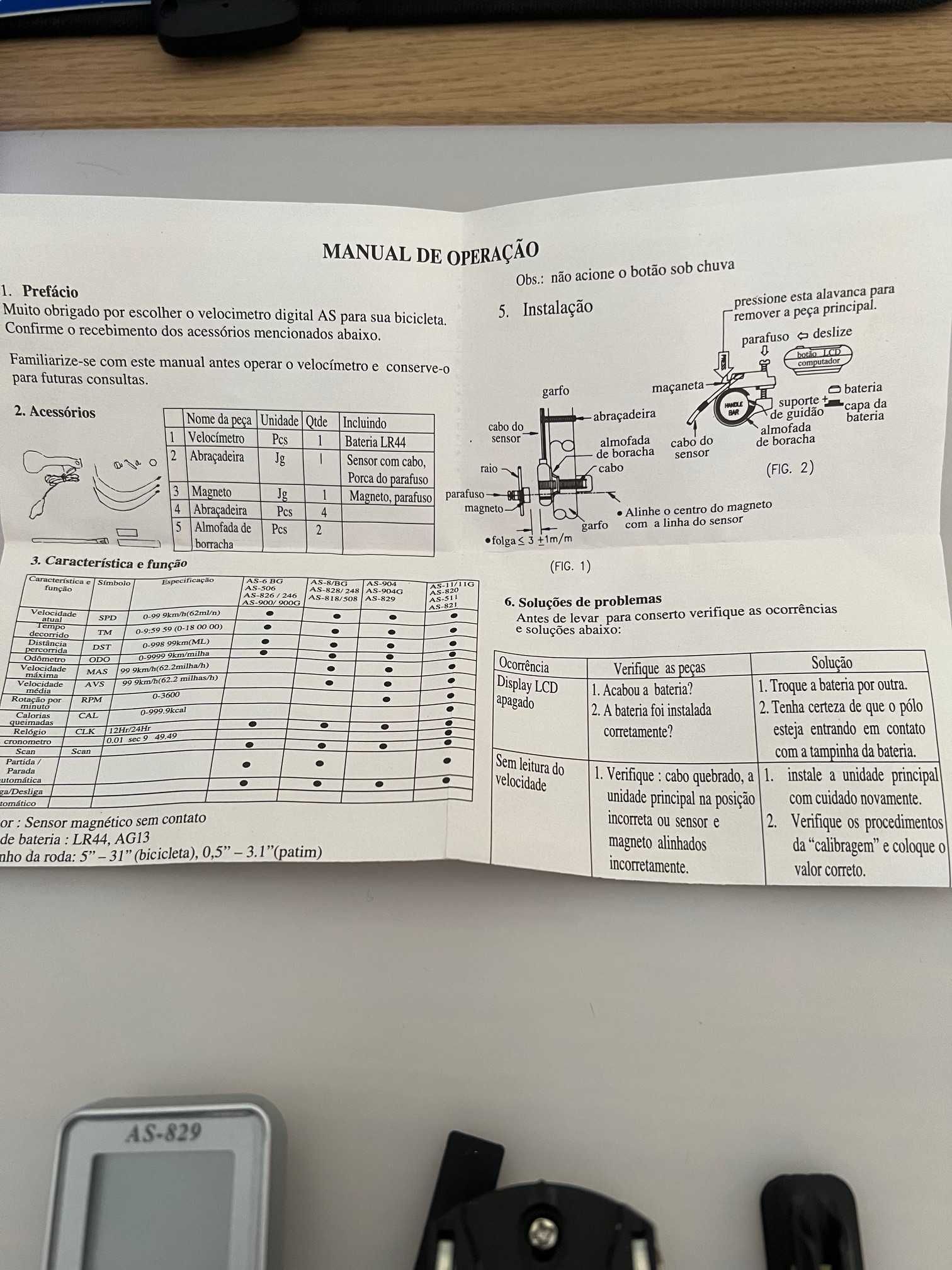 Conta quilómetros para bicicleta