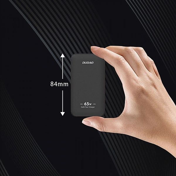 Ładowarka sieciowa GaN Dudao A65Q 65W USB-A / USB-C PD ultracienka - c