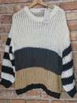 Sweter pleciony Lemonada w pasy gruby ciepły mięsisty