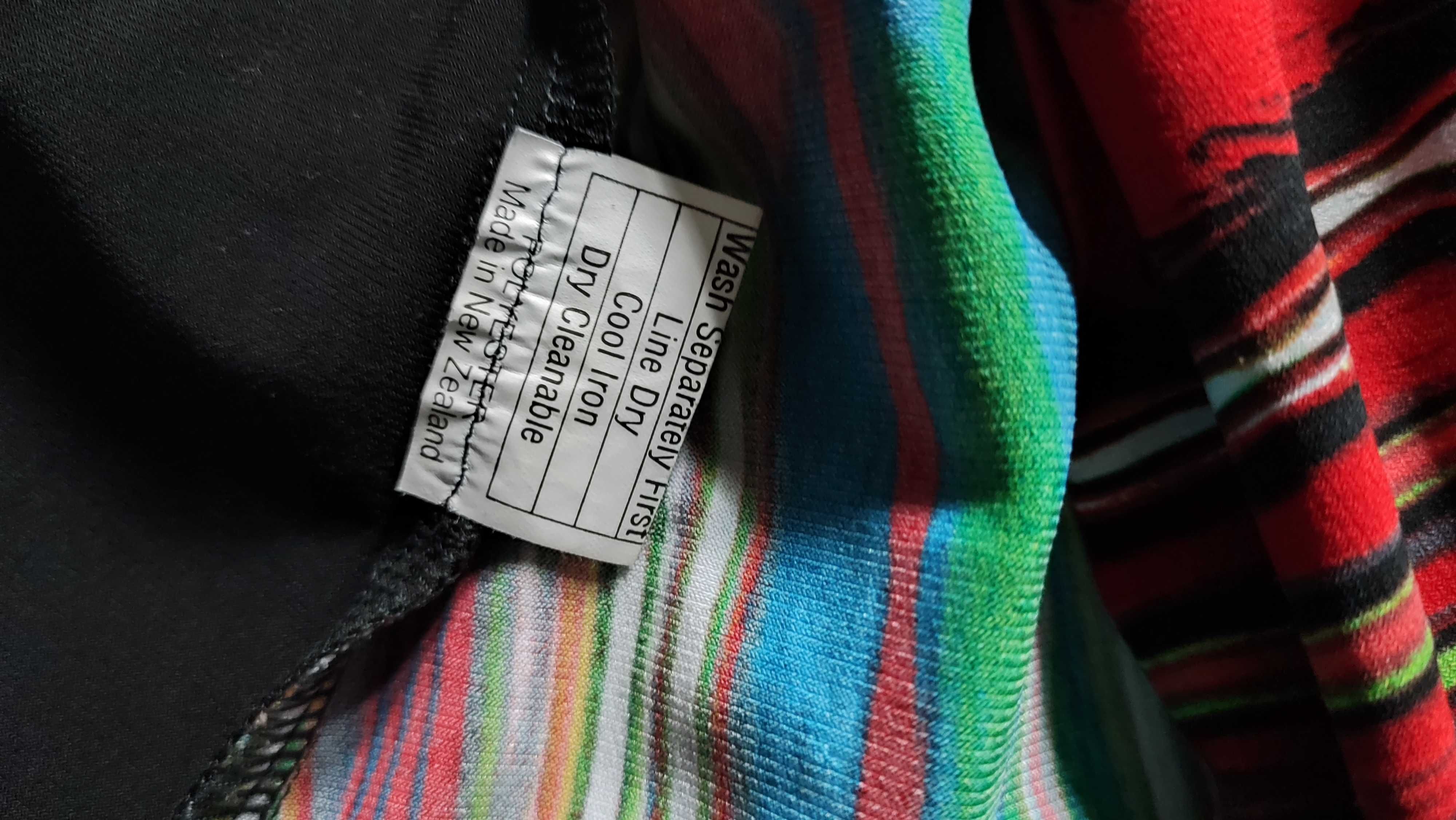 Bluzka damska kolorowe wzory plus size z krótkim rękawem