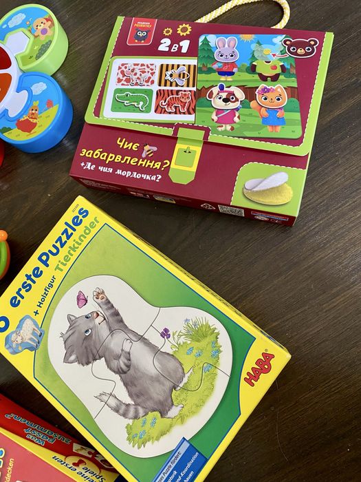 Дитячі розвиваючі іграшки Chicco, Fisherprice, Haba