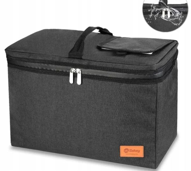 Torba Lunch Box termiczna biwak piknik CZARNA SEKEY