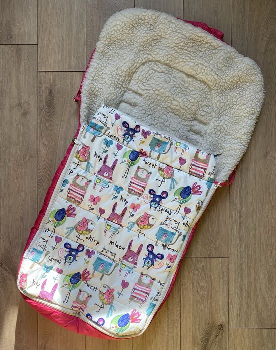 Зимовий конверт на овчині в коляску/санки