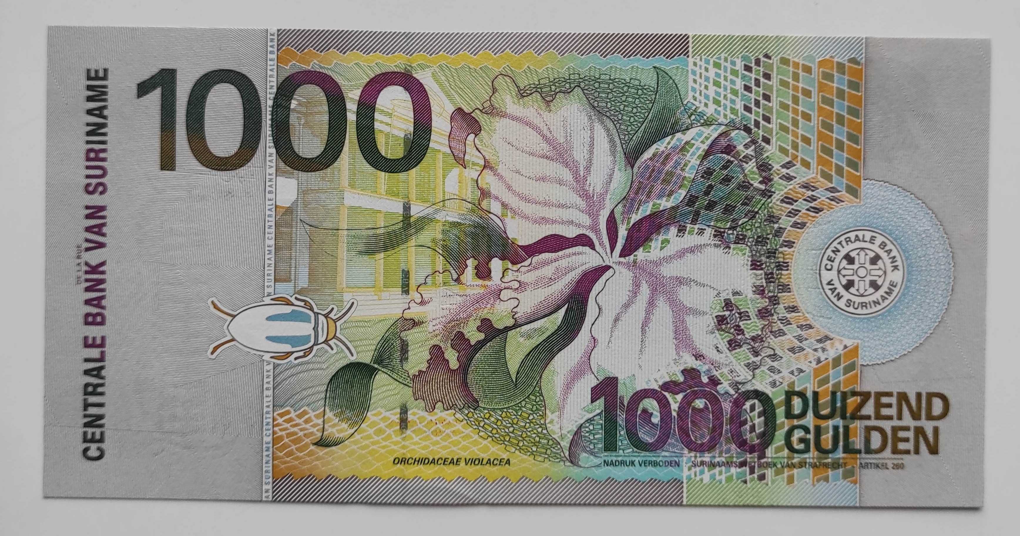 Banknot 1000 guldenów Surinam UNC