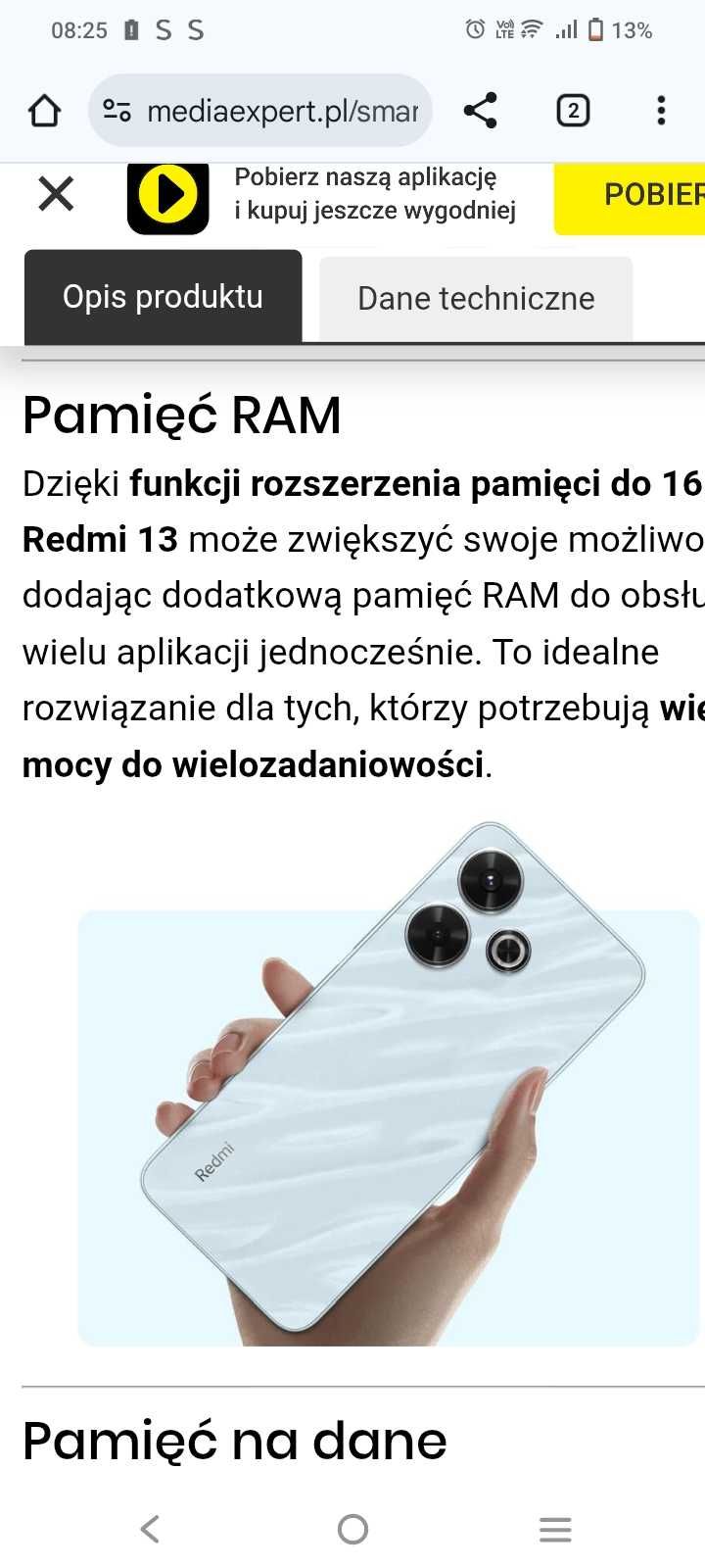 TELEFON redmi 13 8gb/256GB