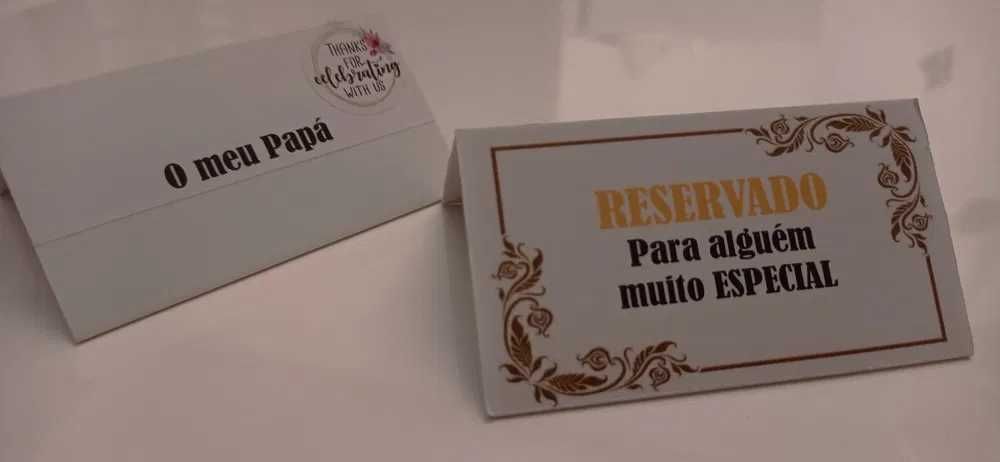 PLACA RESERVADO (batizado/casamento)