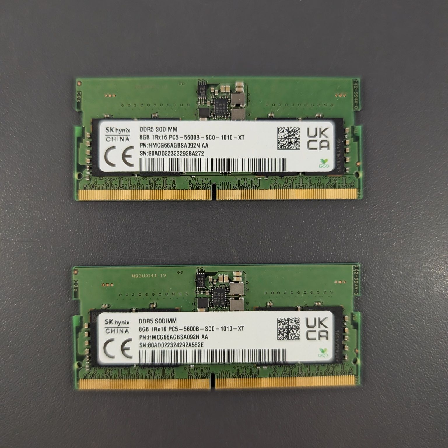 Оперативна пам'ять для нотбука. SK hynix SODIMM DDR5 2x8Gb 5600mhz
