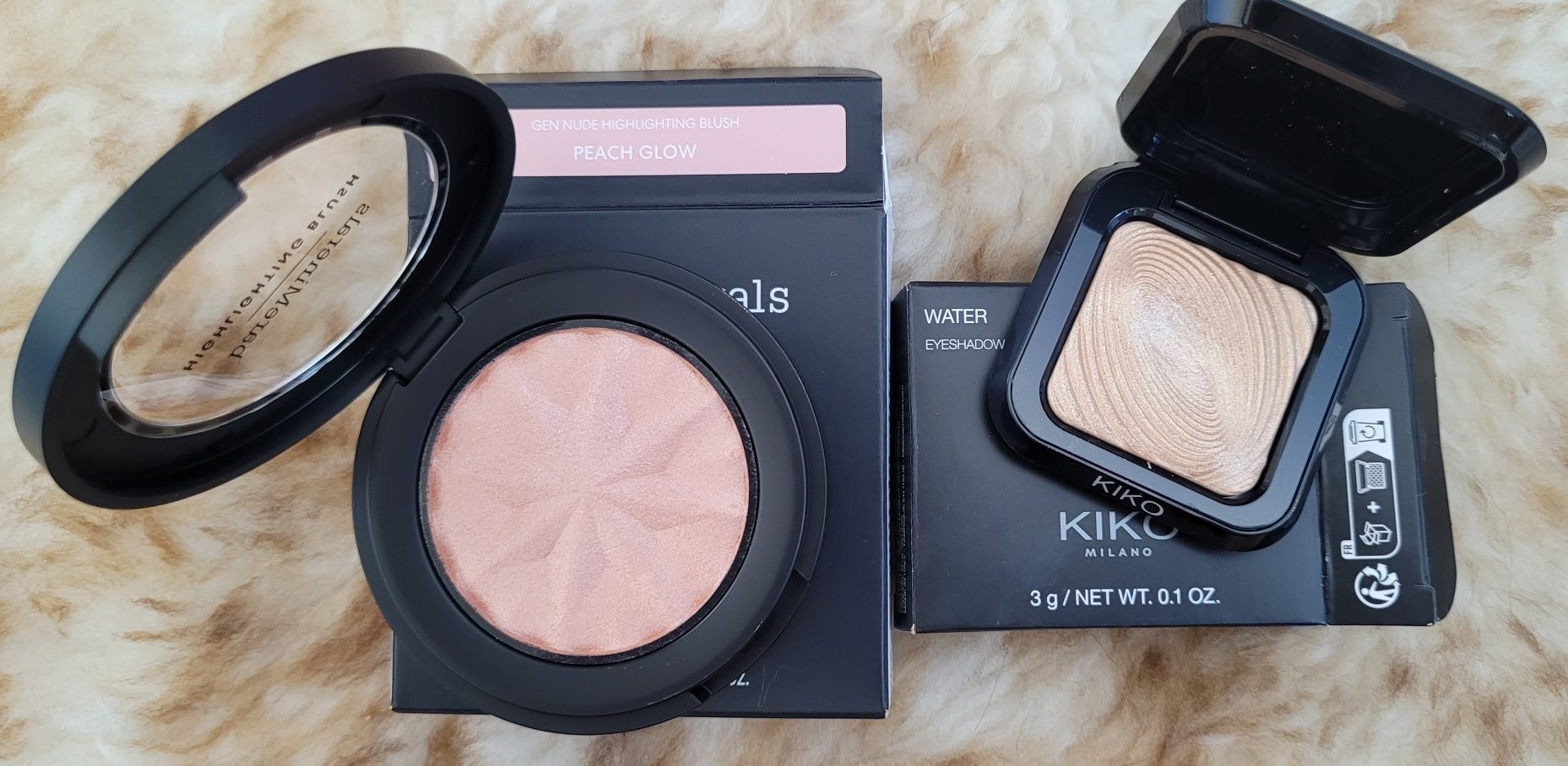 Zestaw - cień do powiek KIKO + róż rozswietlający bareMinerals