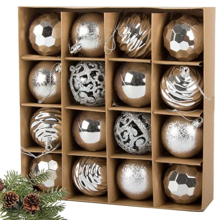 Bombki choinkowe na choinkę 6cm zestaw 16szt bombka ozdoba święta