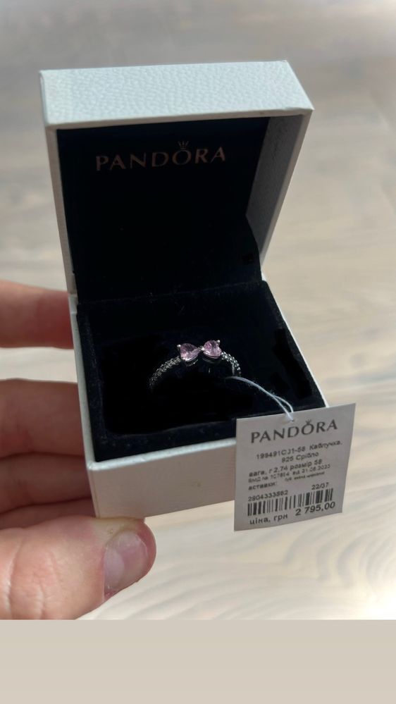 Каблучка Pandora люкс якість !