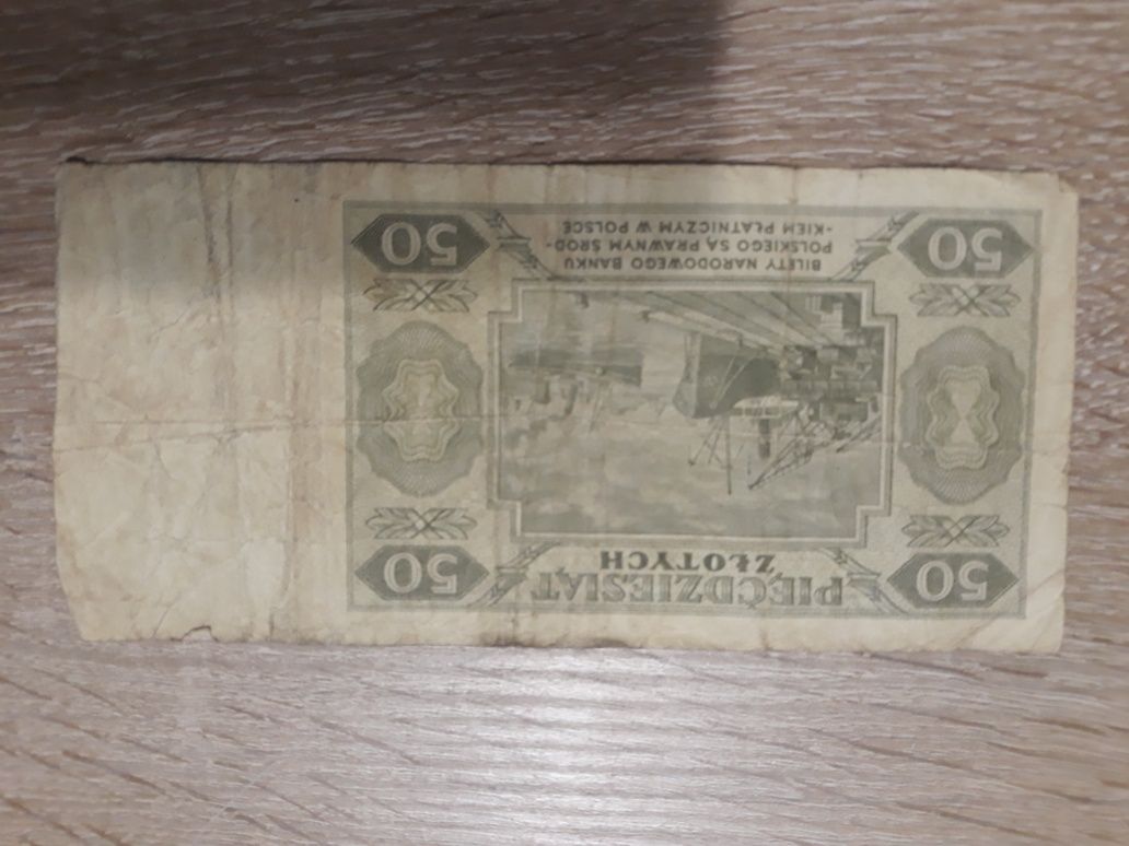 Banknot 50zł z 1948r seria DR