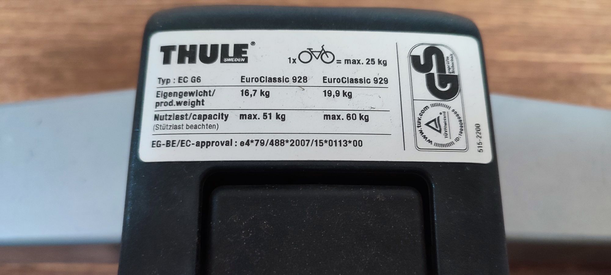 Bagażnik Thule 928 G6 LED. E-Bike