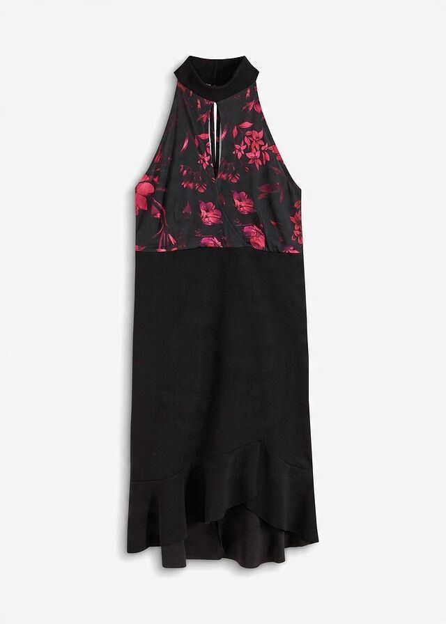 B.P.C ołówkowa czarna sukienka z dekoltem halter r.36/38