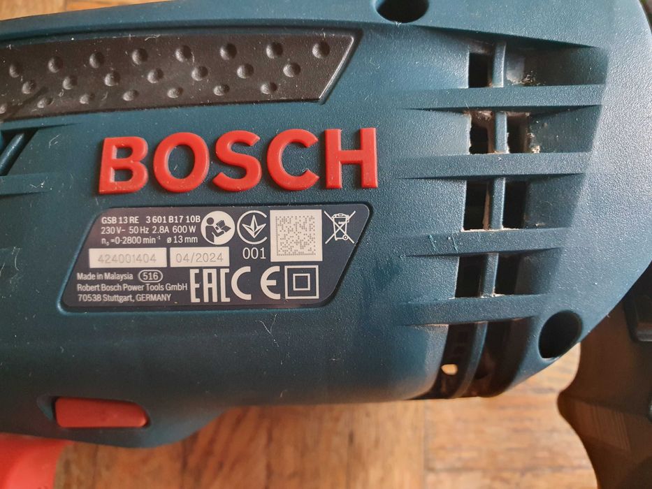 JAK NOWA Wiertarka udarowa BOSCH GSB 13 RE PROFESSIONAL 600W,wkrętarka