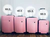 nowa walizka średnia różowa, bagaż 20 kg, walizki promocja
