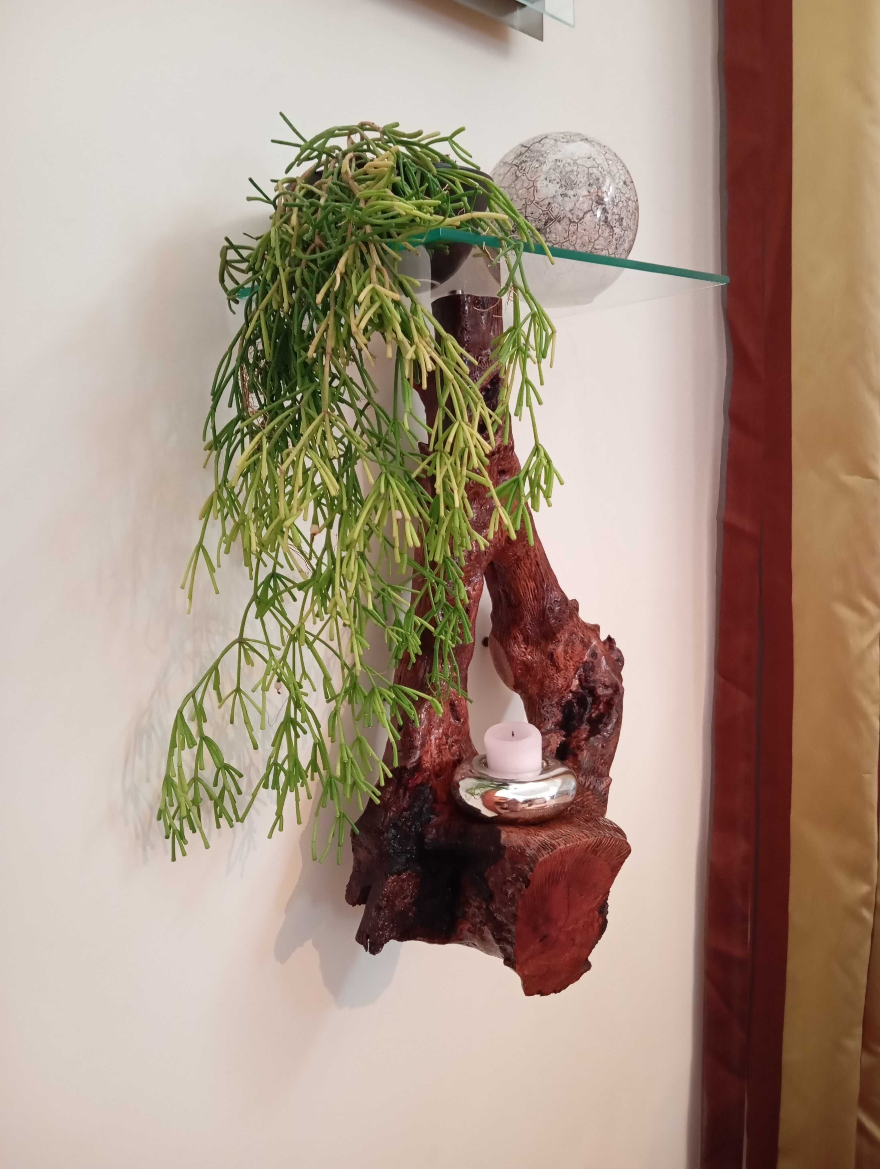 Prateleira com suporte de parede rústico