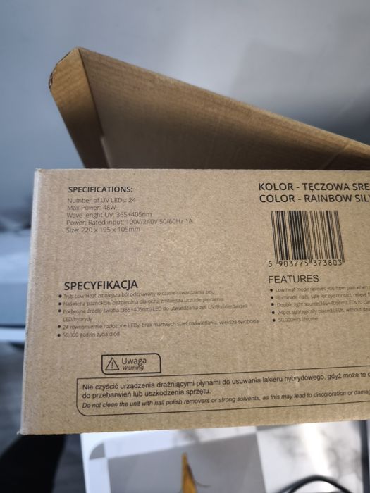 Lampa do paznokci UV LED AlleLux 5 48W srebrna