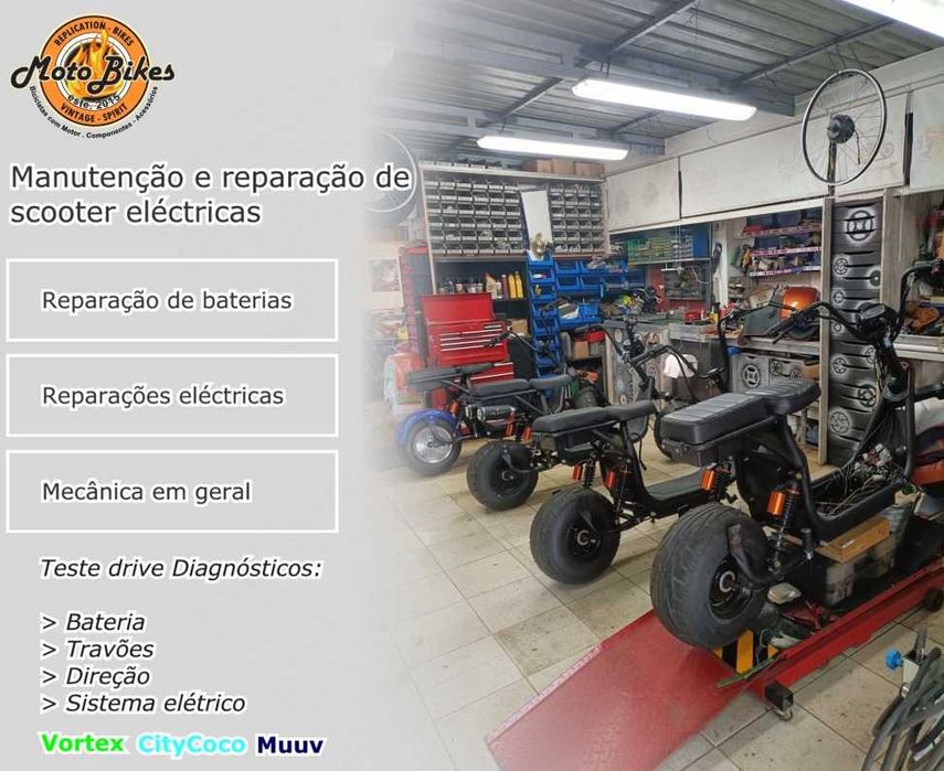 Manutenção e reparação de scooter elétricas
