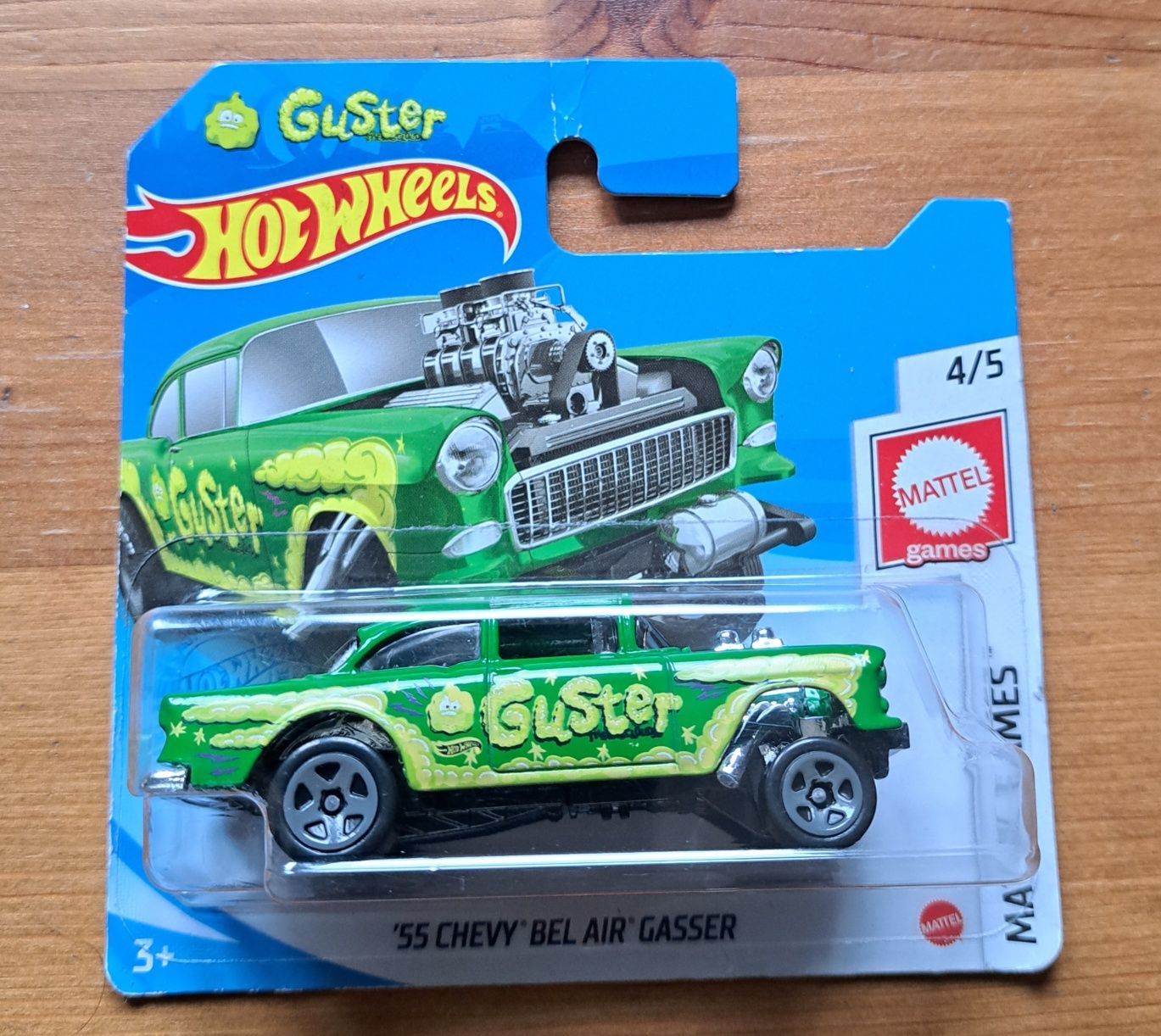 Samochód autko hot wheels 55 chevy Bel Air Gasser 4/5 zielony