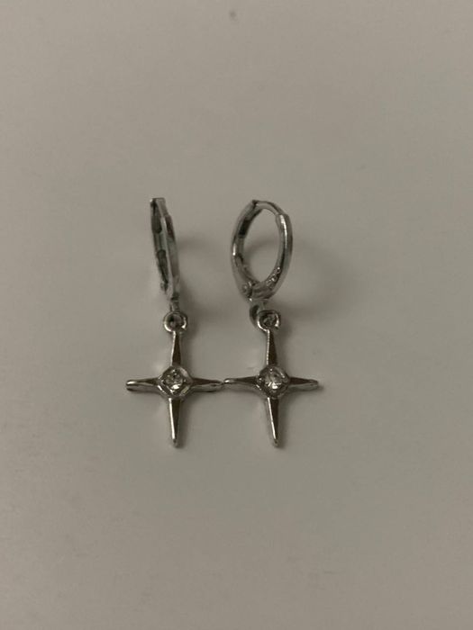 Срібні сережки хрестики 925 проба