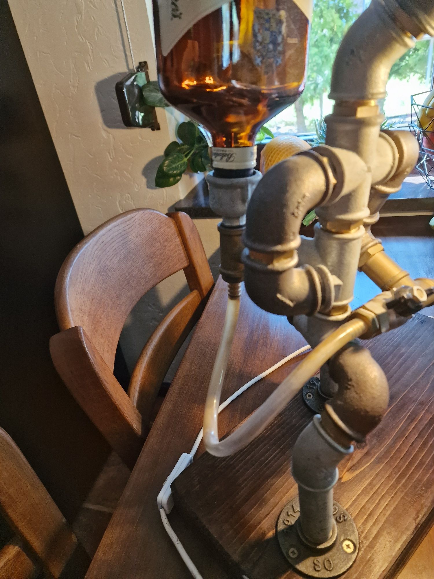Lampka retro nalewak whisky wino handmade