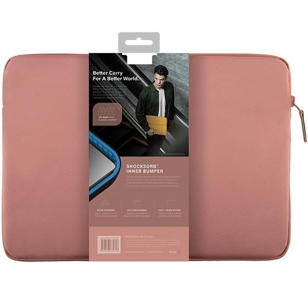 Etui Uniq Vienna Laptop Sleeve 14" Różowy/Peach Pink Waterproof Rpet