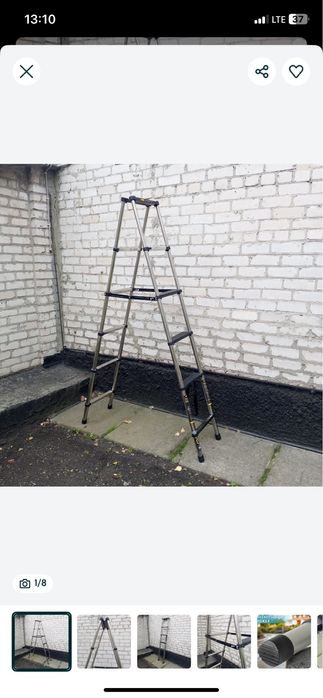 драбина 12 м гнучка дахова 17 м телескопічна стресянка 3,8 м ОРЕНДА