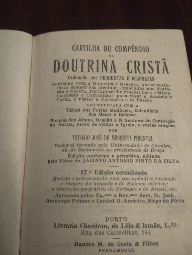 Cartilha ou compêndio da doutrina cristã  de 1924