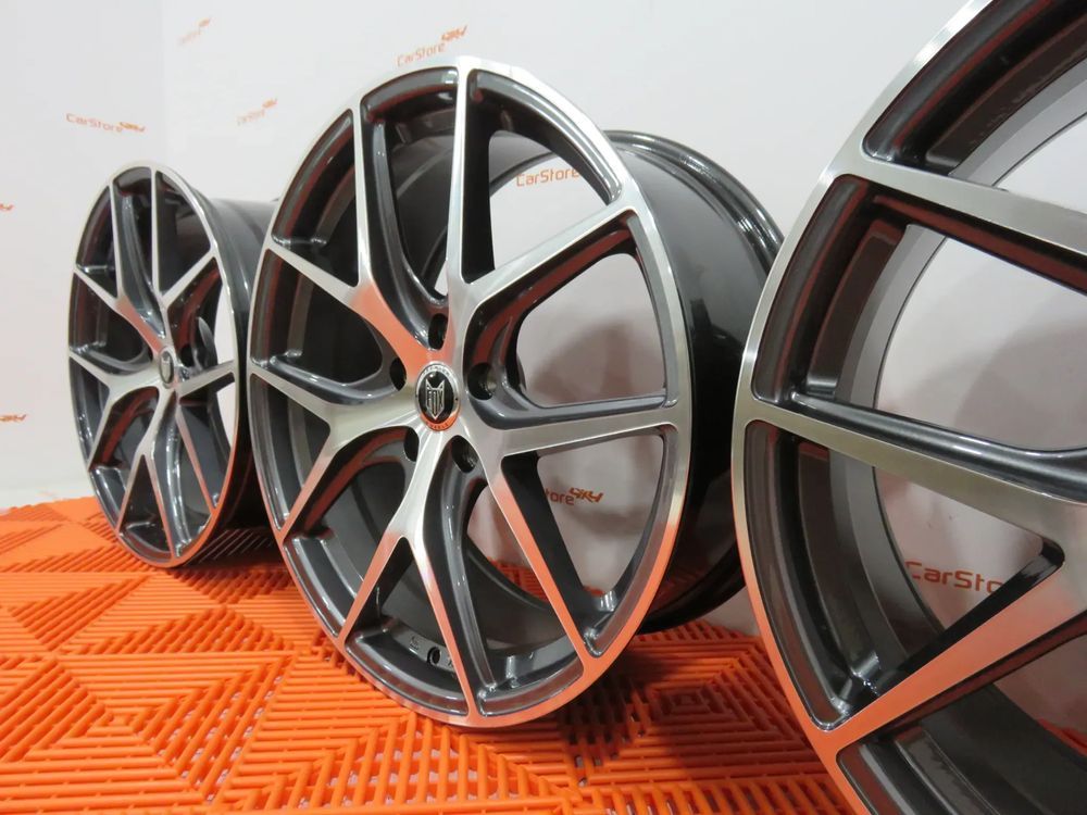 Jantes FOX Alpha 19 x  8 et 42 5x112 Gunmetal + Maquinado
