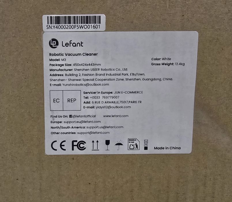 Lefant M3 Robot aspirador e lava-chão.