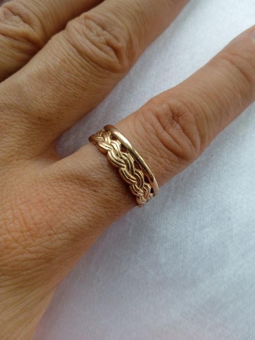 Колечко золоте коса каблучка