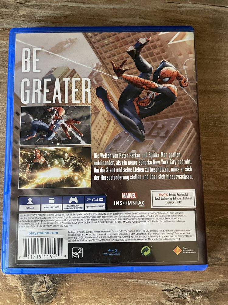 Диск Spider Man для PS4