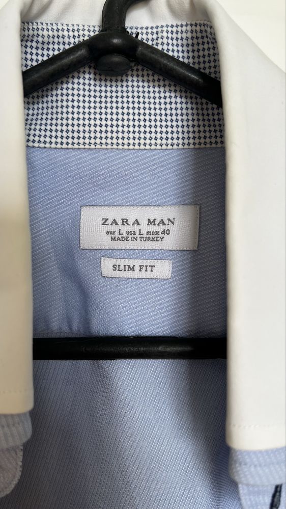 Рубашка блакитна zara