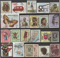 Filatelia: 75 selos novos e usados das ex-colónias portuguesas