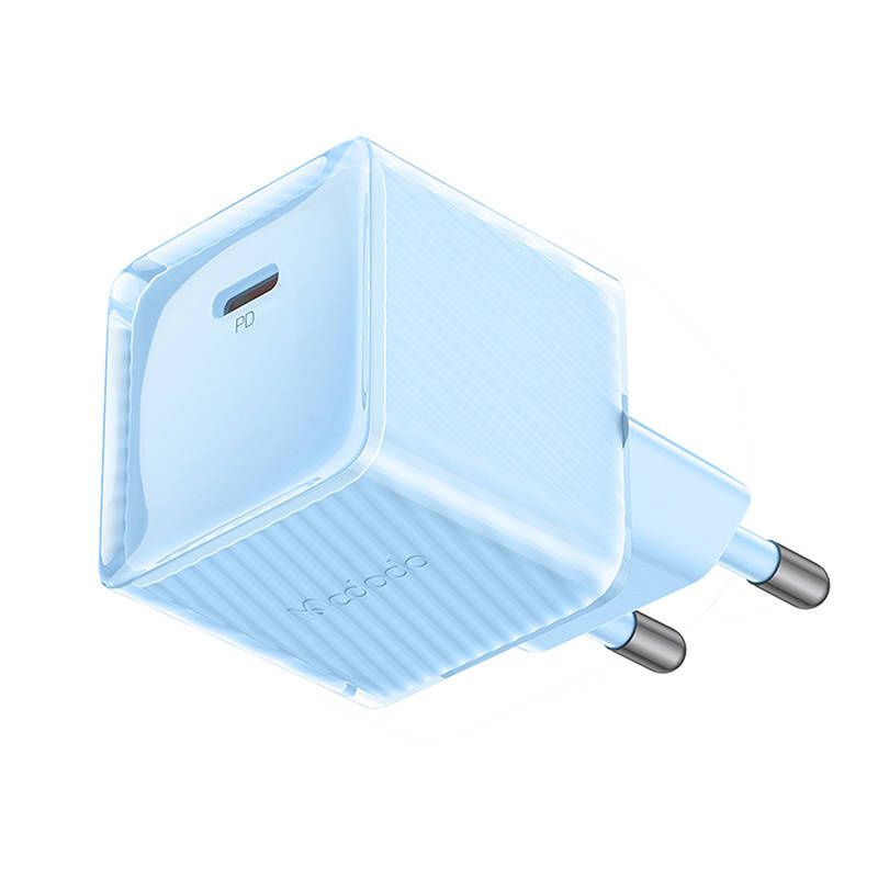 Ładowarka sieciowa McDodo USB-C 20W GaN PD QC niebieska