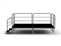 Scena podestowa 3x4m, Nogi regulowane 40-60cm, Barierki, FV na Przelew